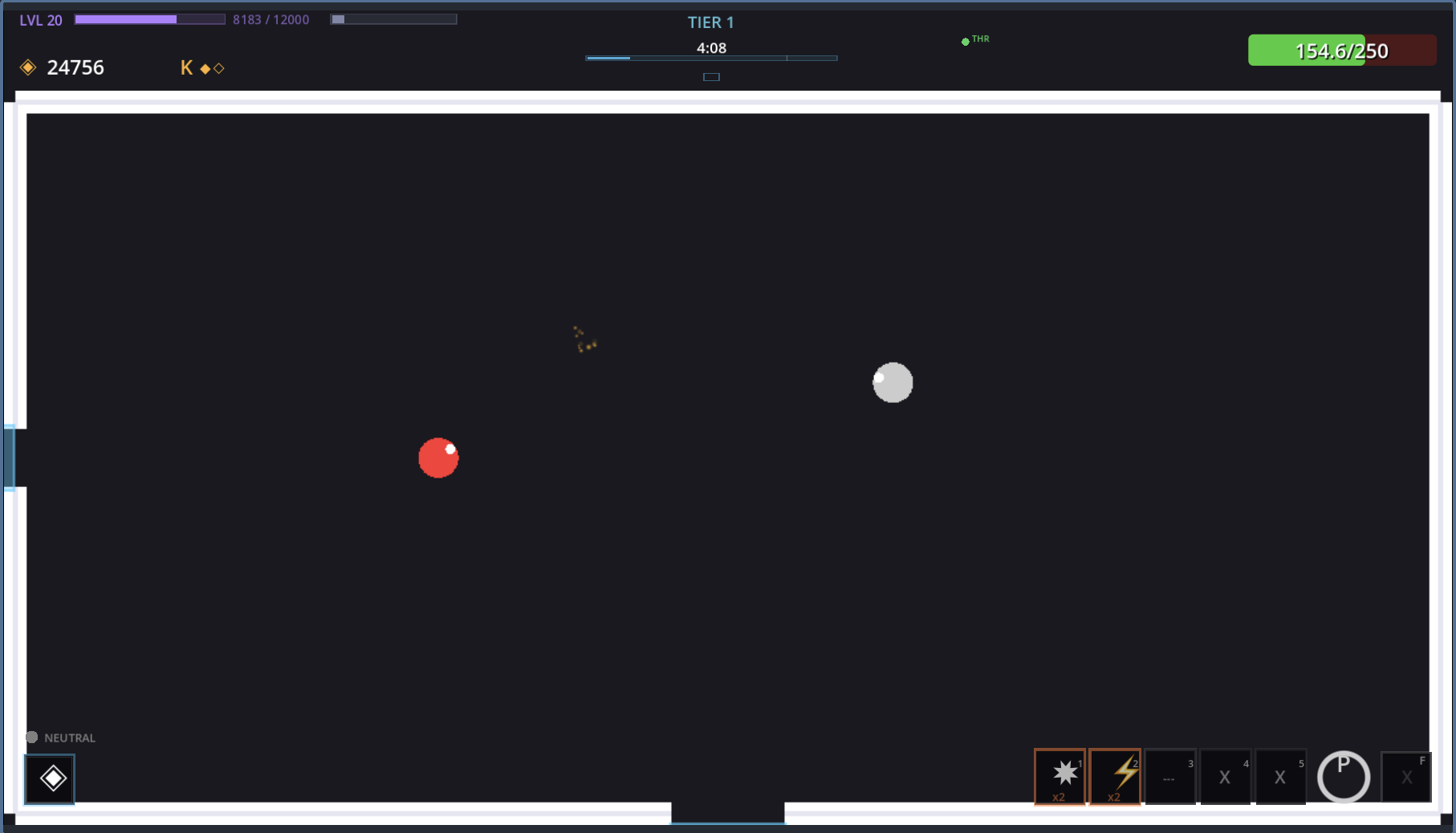 Dungeon room — mid-run combat